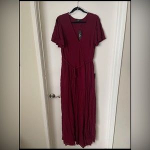 Lulu’s wine/maroon wrap maxi dress